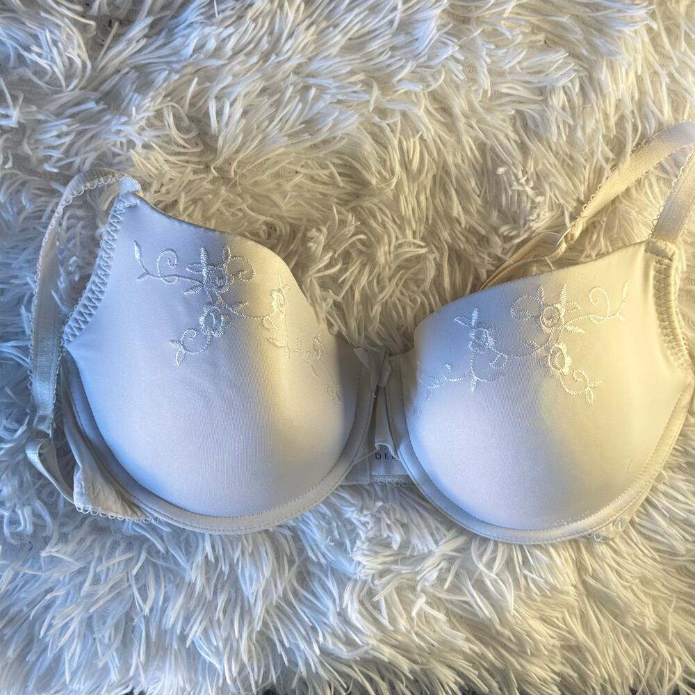 Womens Debenhams White Underwire Bra 34 DD Medium Lined